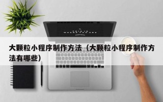 湘西大颗粒小程序制作方法（大颗粒小程序制作方法有哪些）